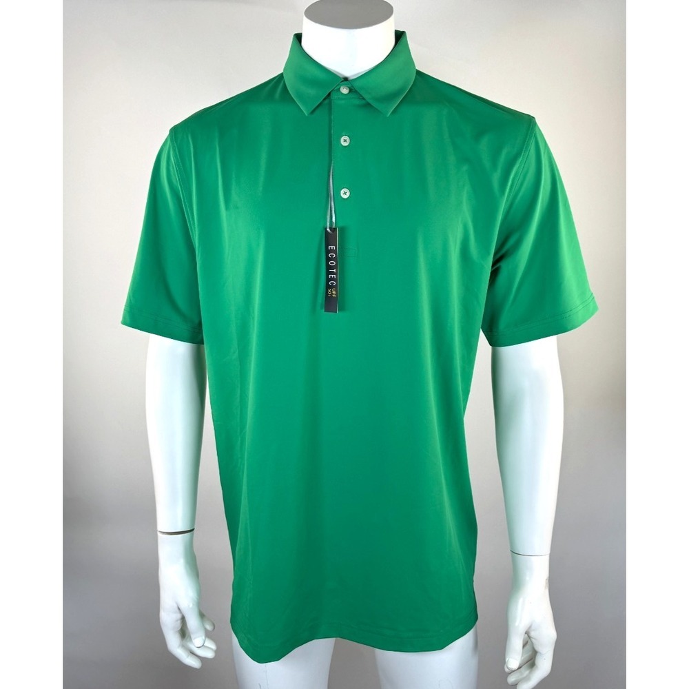 Full Turn‎ Direct Ecotec UPF 50+ Golf Performance Polo Shirt Men L NWT Stretch